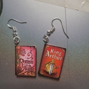 Handcrafted Book Earrings